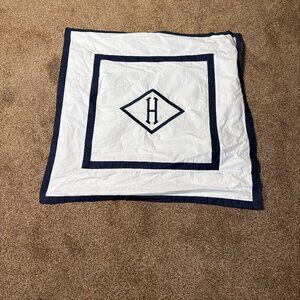 Ballard Designs Monogramed Pillowcase.  H Monogramed Pillowcase